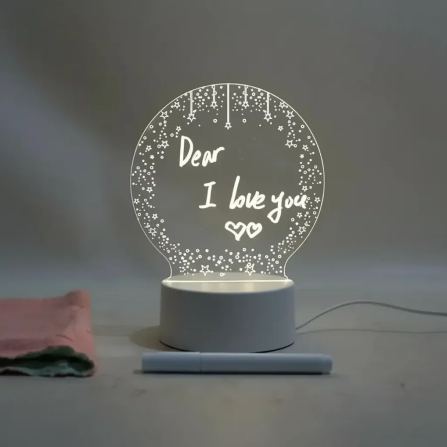 3D Creative Writeable LED Night Lamp