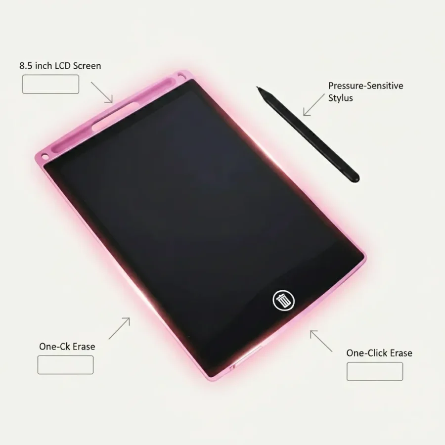 Portable 8.5 inch lcd writing tablet & pen for kids use