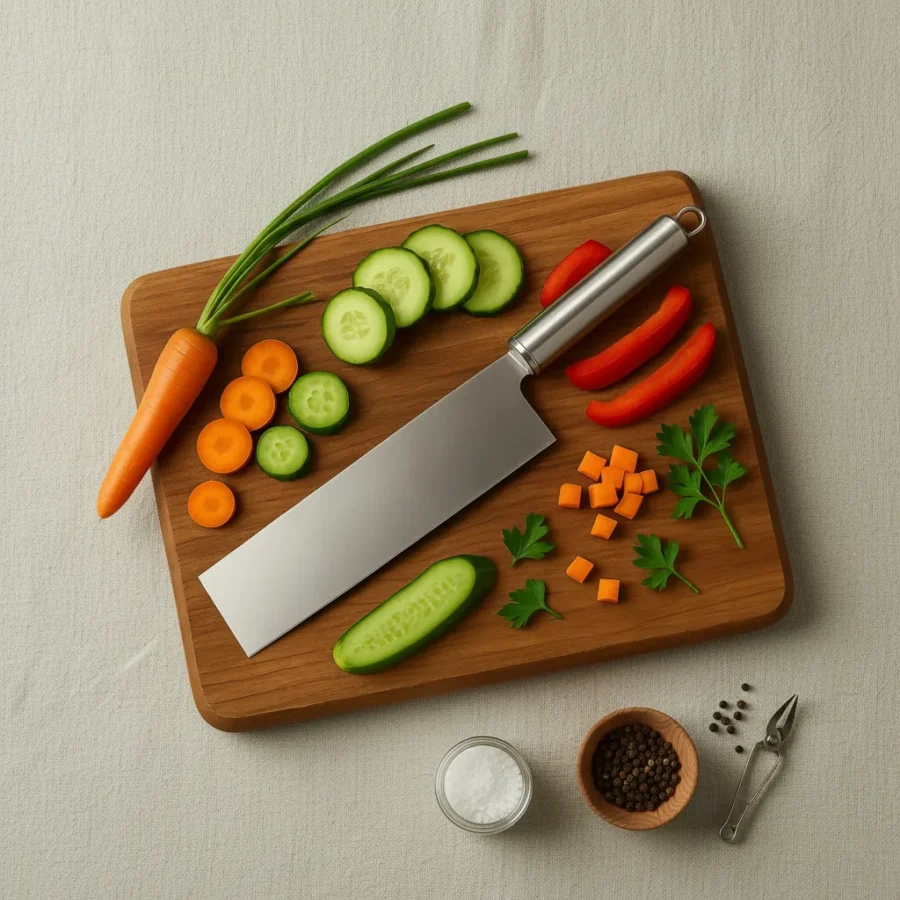 Ultra Sharp Stainless Steel Vegetable Cleaver Knife for Kitchen